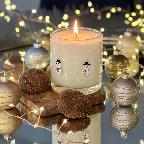 Gingersnap Snowman Candles